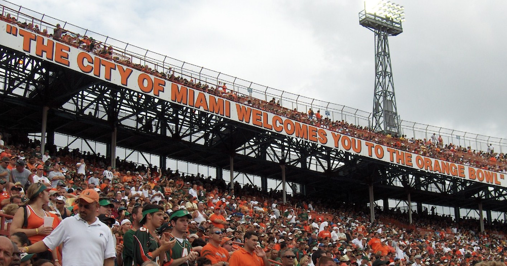 orange bowl miami hurricanes